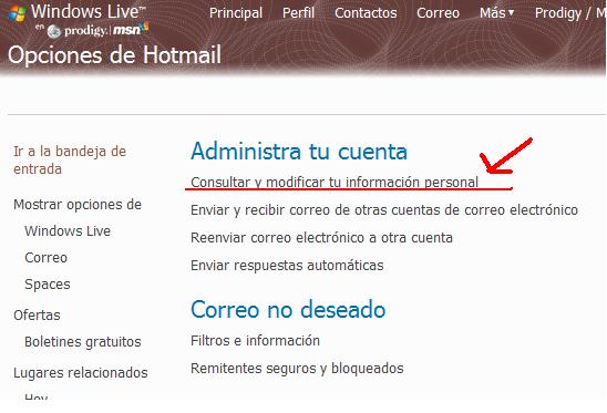 clave hotmail