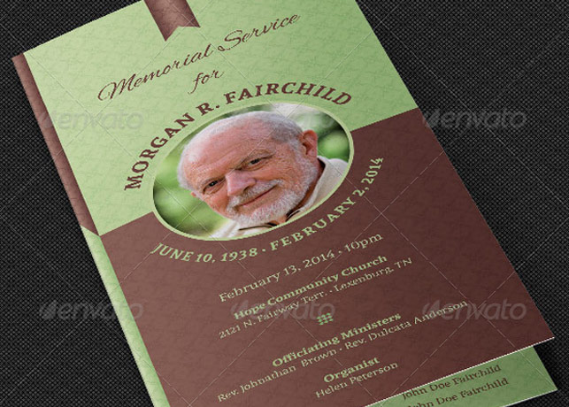 Bi-fold Funeral Program Template