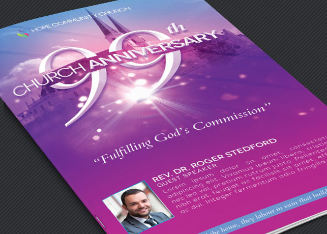 Church Celebration Program Photoshop Template