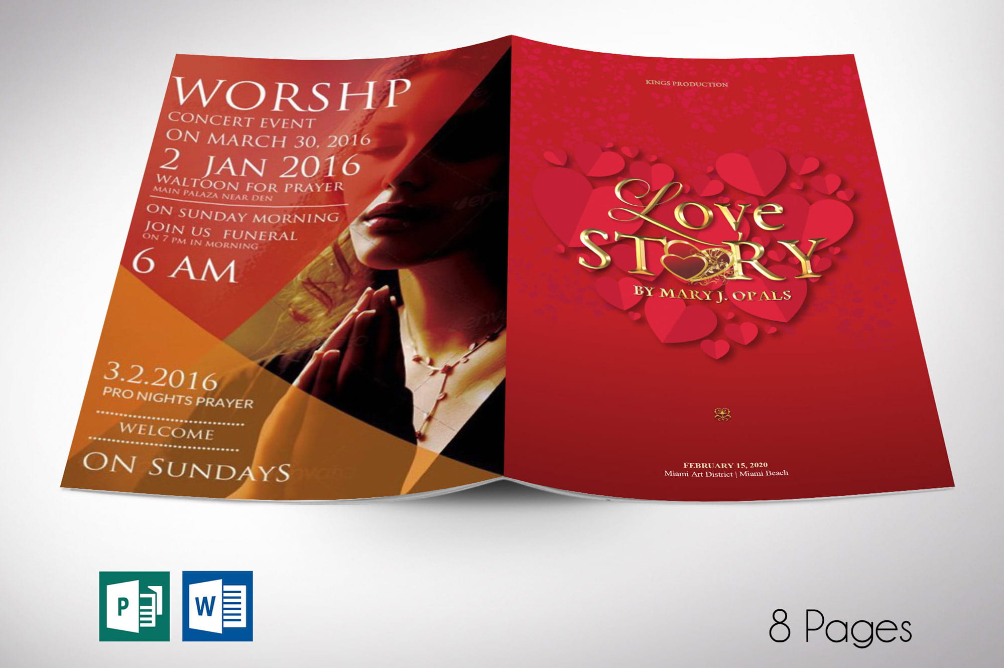 Valentine Program Word Publisher Template