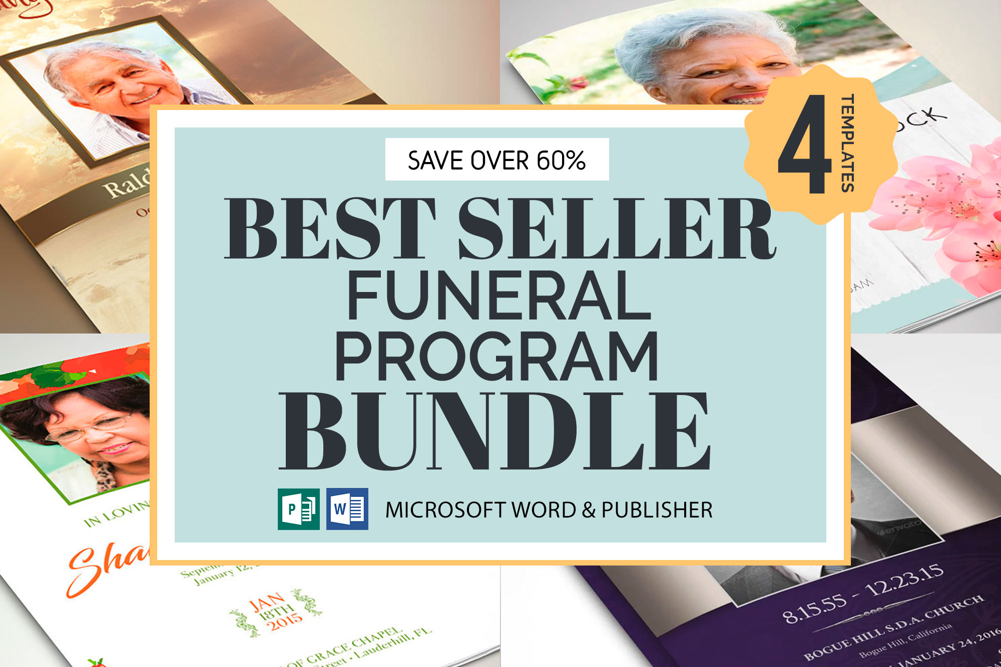 Best Seller Funeral Program Template Bundle