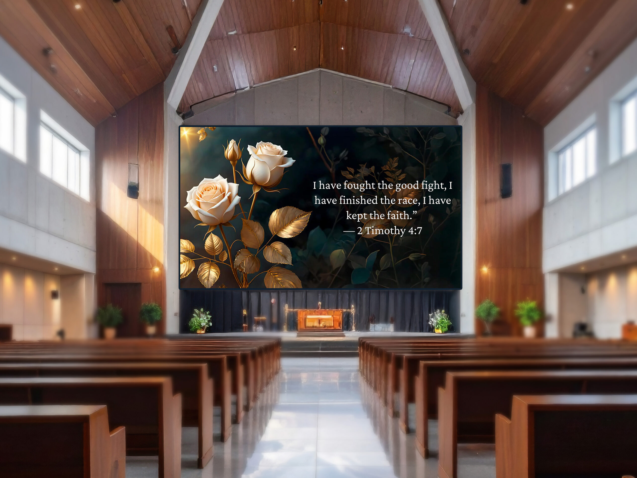 White Rose Funeral Slideshow Template