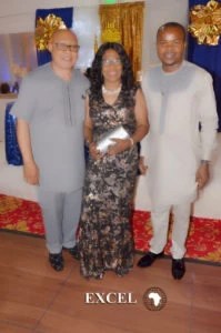 (R-L) Mr Boniface Ihiasota, Excel CEO/Publisher and some guests at the event