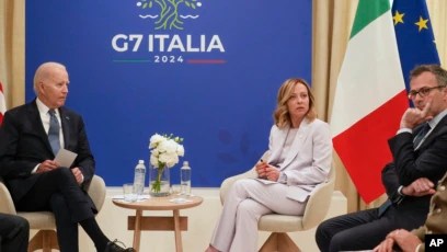 Biden, Meloni Hold Bilateral Talks as G7 Targets China’s Economic Practices