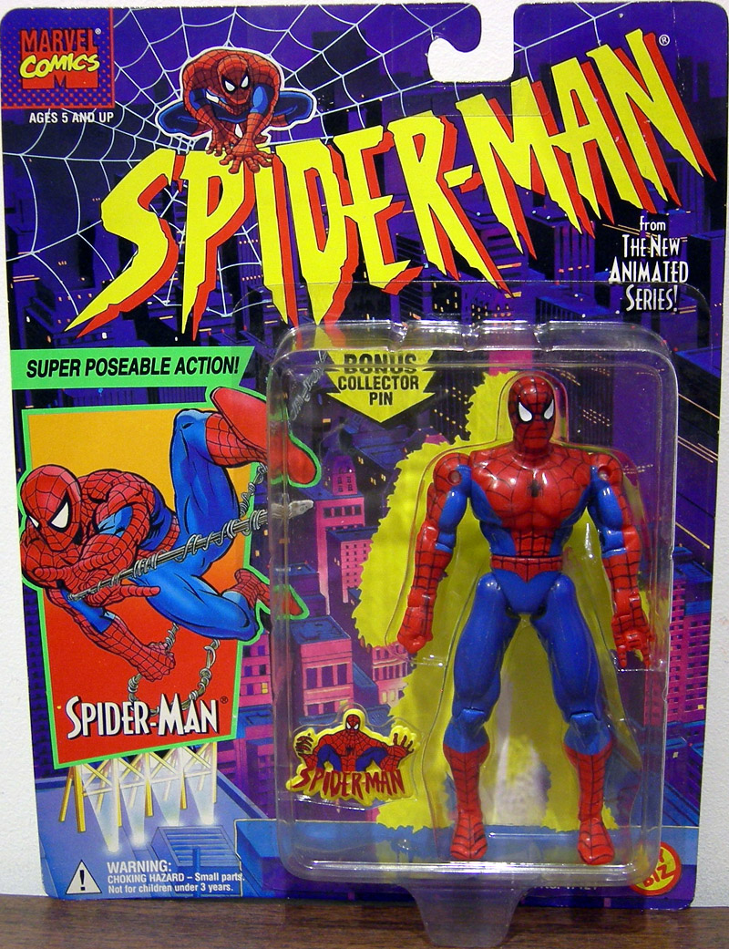 Super poseable spider-man action figure animated