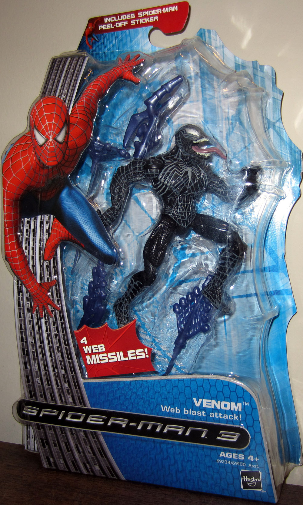 Venom web blast attack spider-man 3 action figure