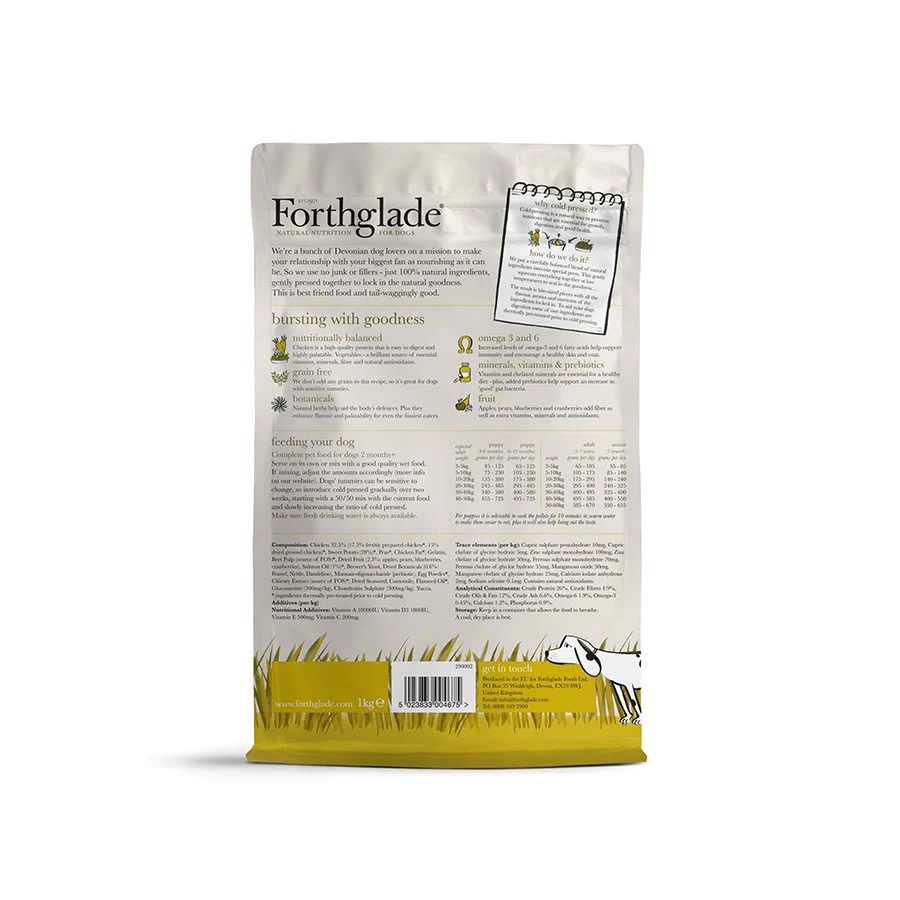 Forthglade - Grain Free Chicken Cold Pressed Dry Dog