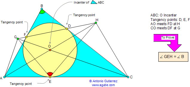 Geometry Problem 52 Triangle Angles Incircle - Premium Vintage Illustration Gallery - HD
