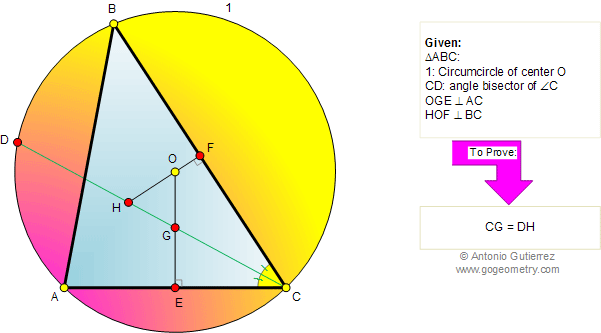 Geometry Problem 532 Triangle Circumcircle Equal Angles - Premium City Pattern - High Resolution