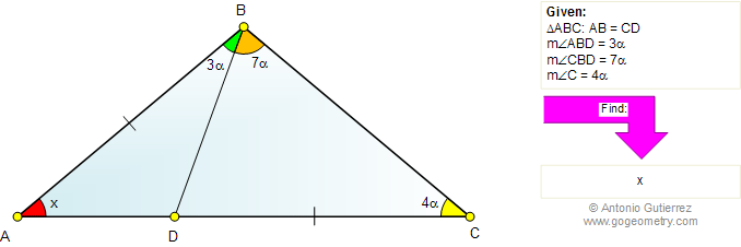 Problem 421 Right Triangle Cevian Angles Measurement Elearning - Geometric Illustrations - Incredible HD Collection