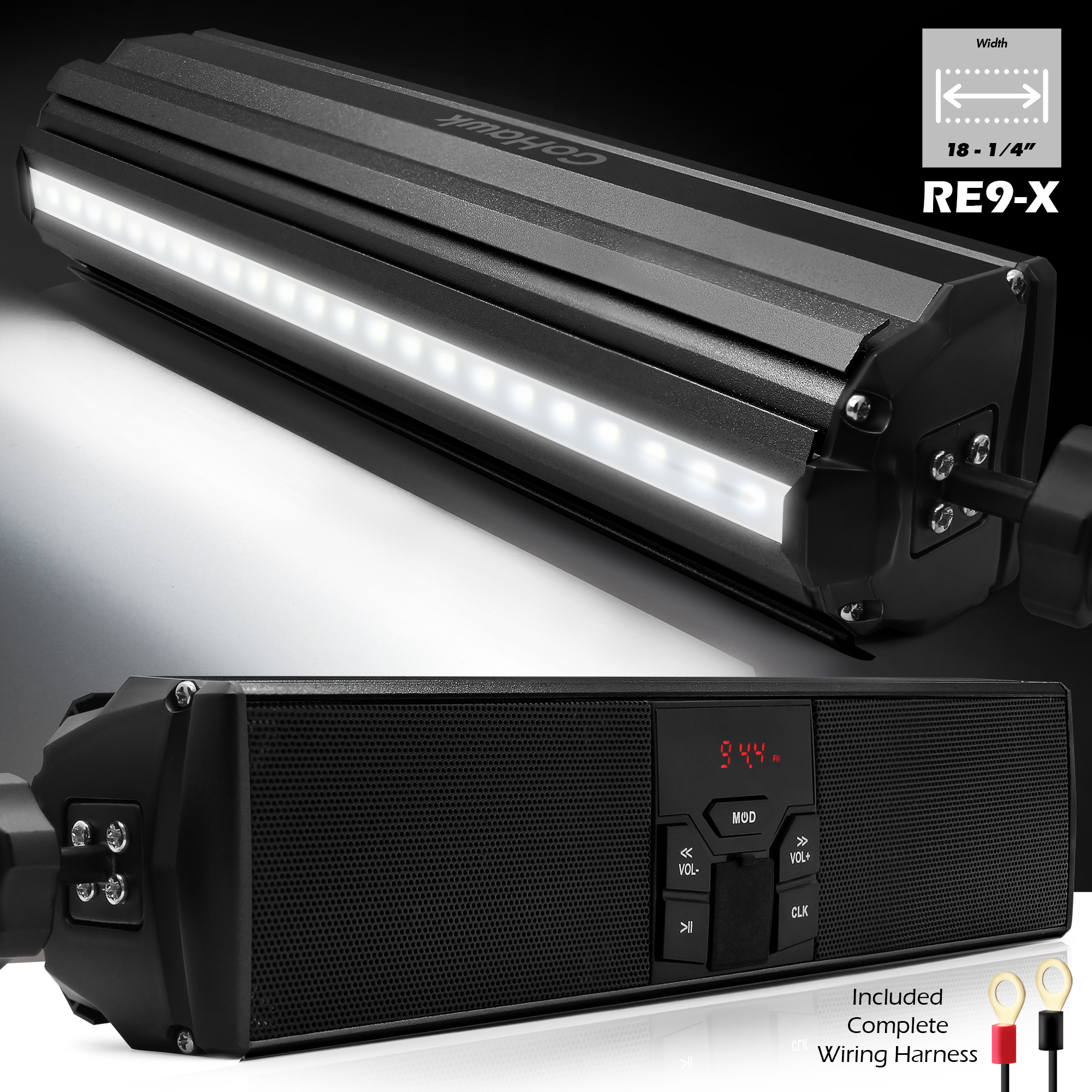GoHawk RE9-X All-in-One Soundbar Waterproof Bluetooth Motorcycle