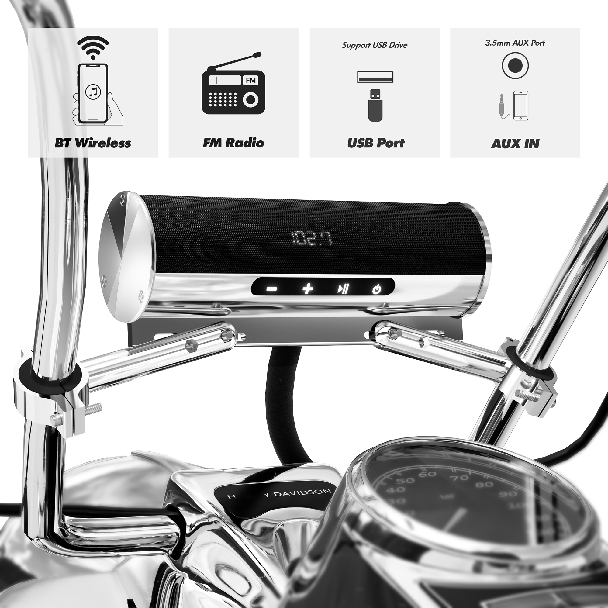 GoHawk RD8-X All-in-One Soundbar Waterproof Bluetooth Motorcycle