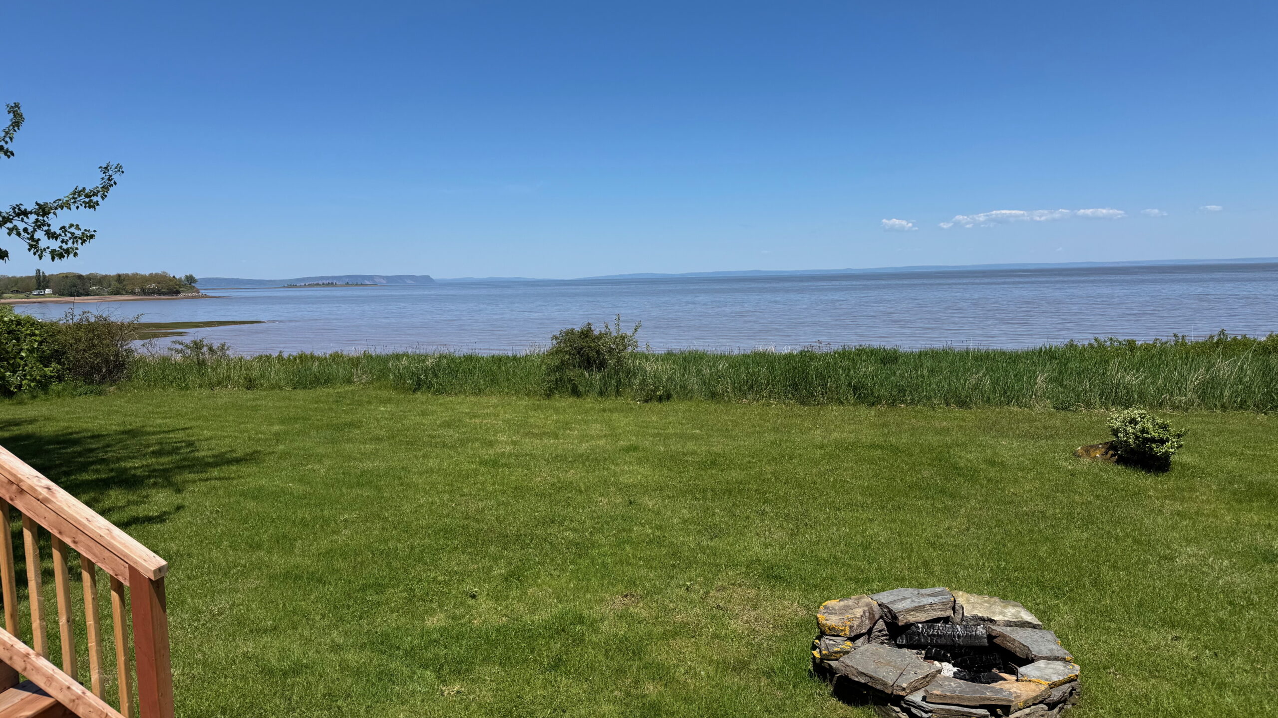 Minas Basin with water right up to the shoreline