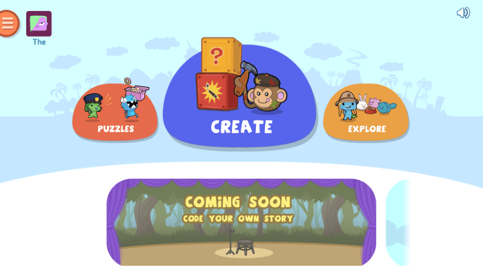 Coding Codespark Menu