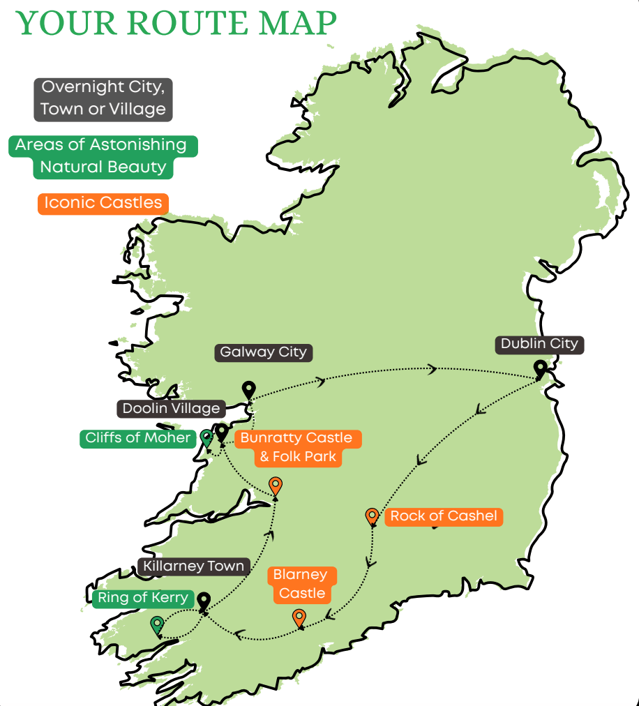 Southern Ireland Map 