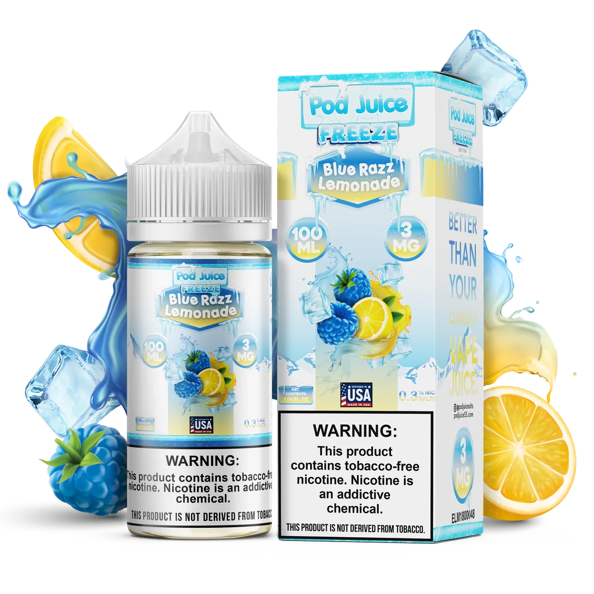 BLUE RAZZ LEMONADE  | POD JUICE FREEZE