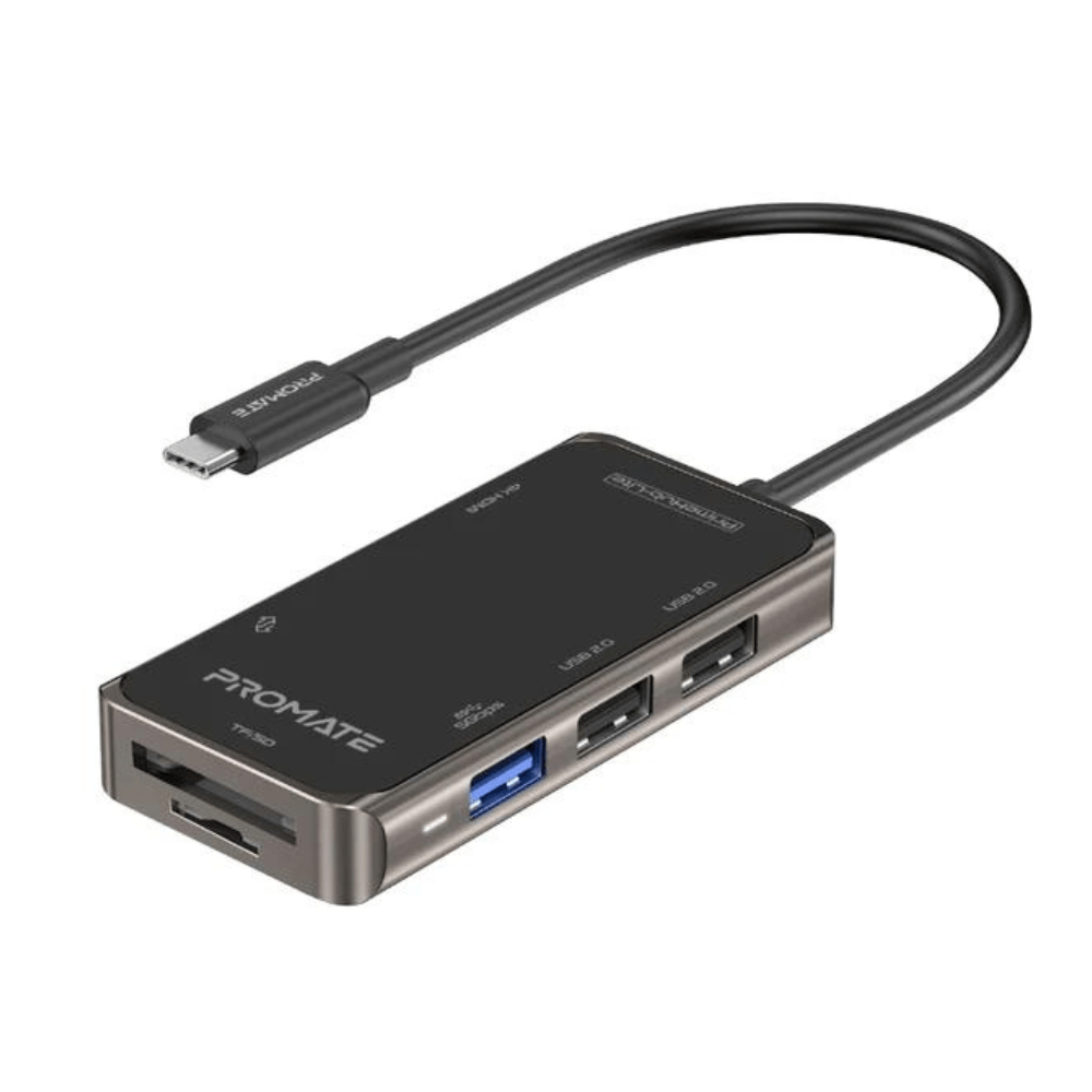 Promate-7-in-1-PrimeHub-Lite-USB-C-Hub.webp Promate 7 in 1 PrimeHub-Lite USB-C Hub - Image 1