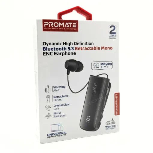 Promate MonoFlix-BT mono ENC Earphone