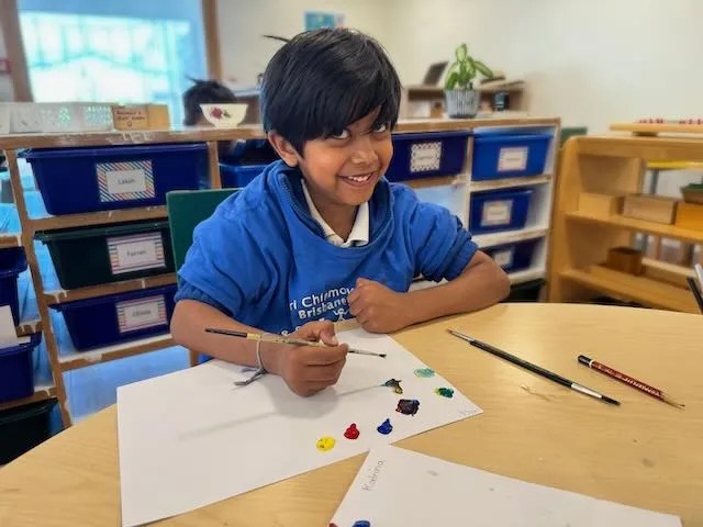 Golden Grove Montessori, working with the grammar symbols
