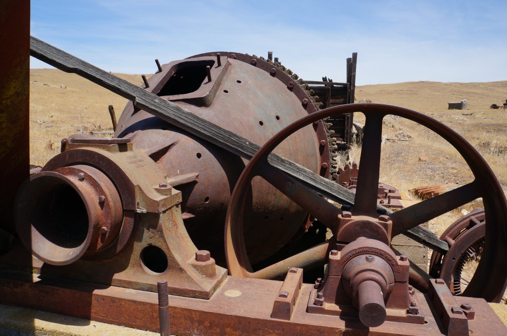 Electric powered ball mill.