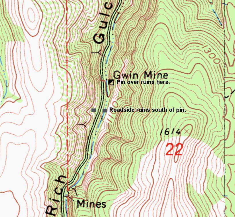 Gwin Mine Topo Map