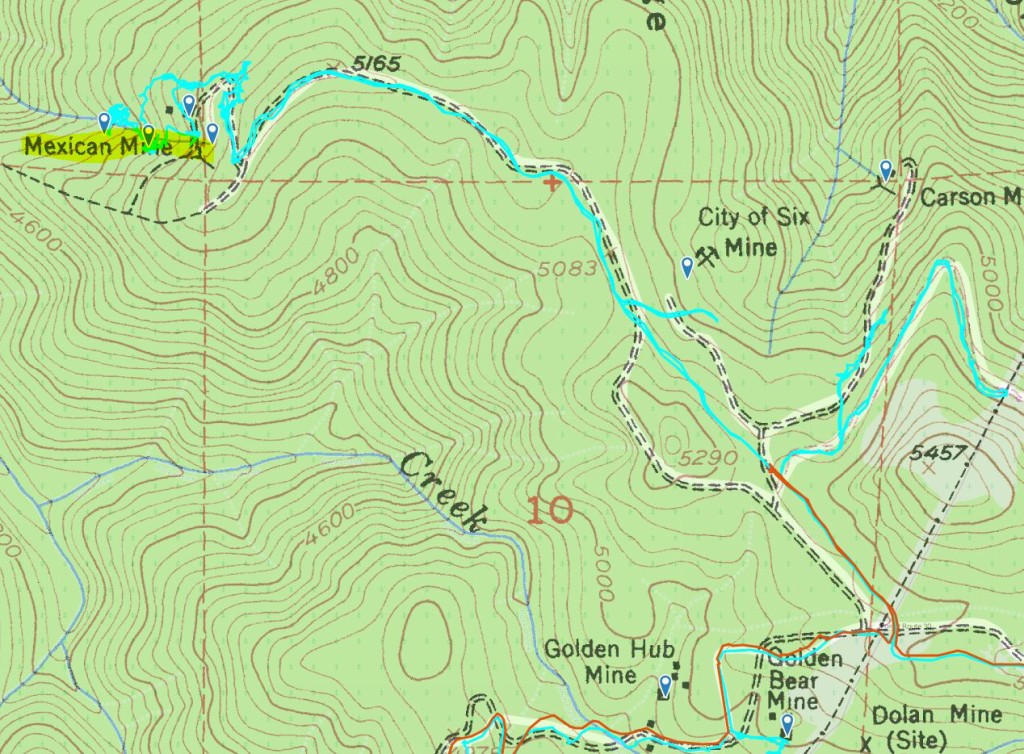 Mexican Mine - Topo Map