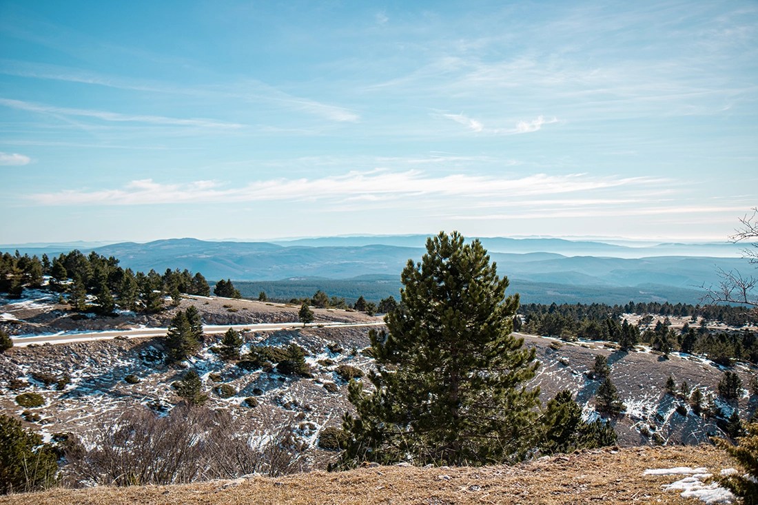 Le Mont Ventoux enneigé