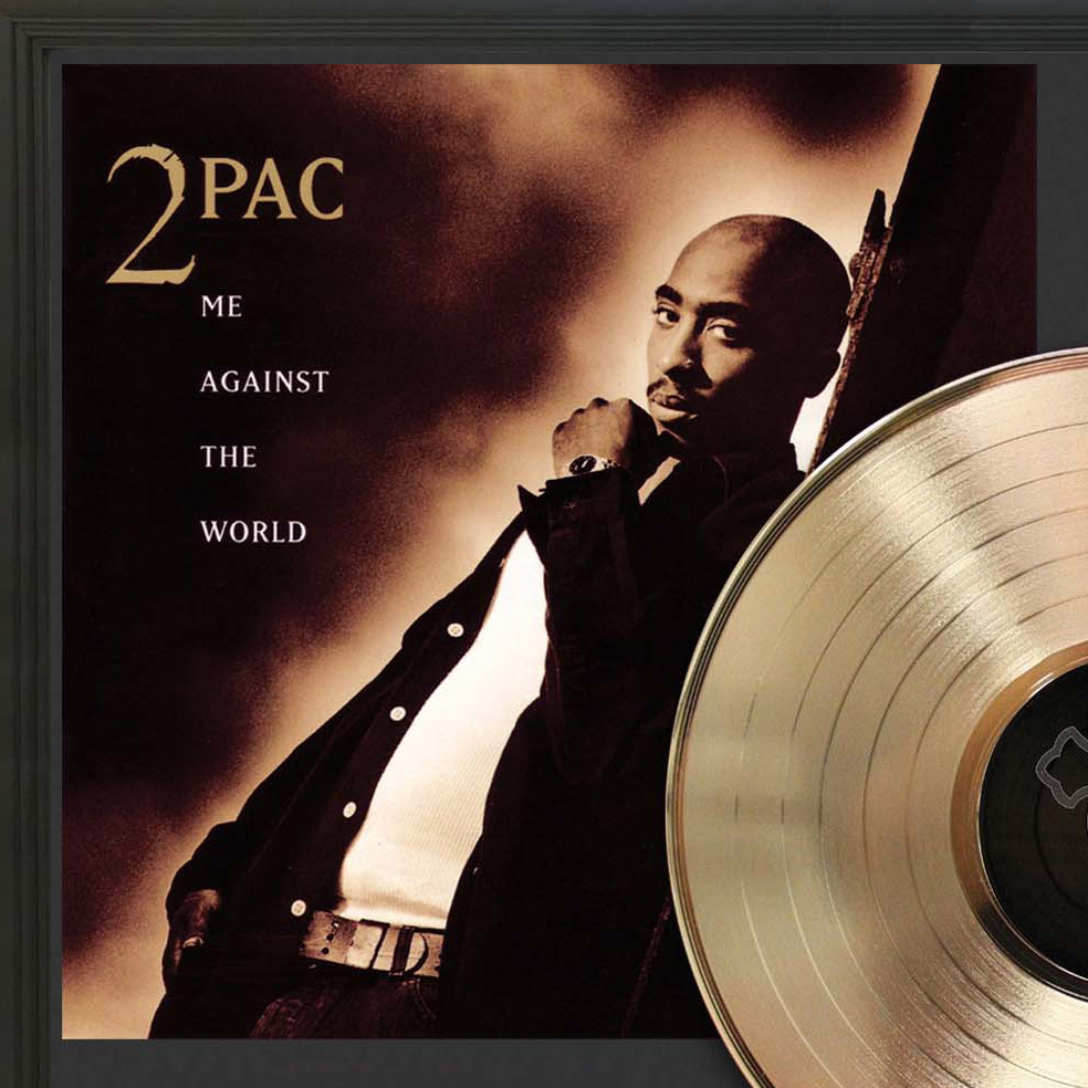 Tupac Shakur 2Pac – Me Against The World Framed Gold LP Record