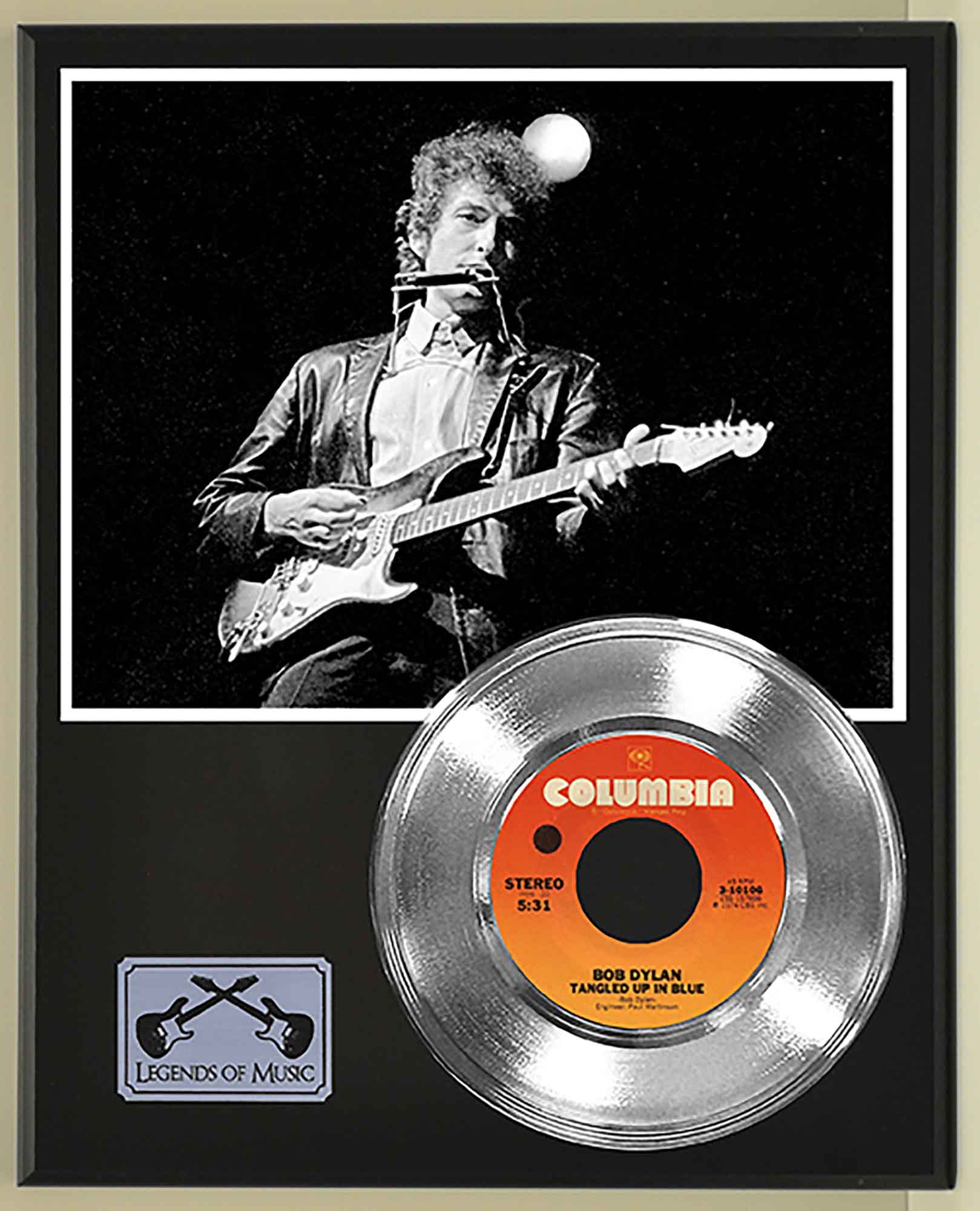 洋楽 BOB DYLAN Spring 2000 Tour 5 Gold Disc Bob Dylan - Tangled Up In Blue Platinum 45 Record Ltd Edition