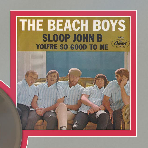 Beach Boys Sloop John B Framed Picture Sleeve 45 Gold Record