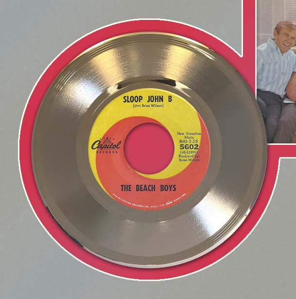 The Beach Boysレコード　額装品　limited gold disc Beach Boys Sloop John B Framed Picture Sleeve 45 Gold Record