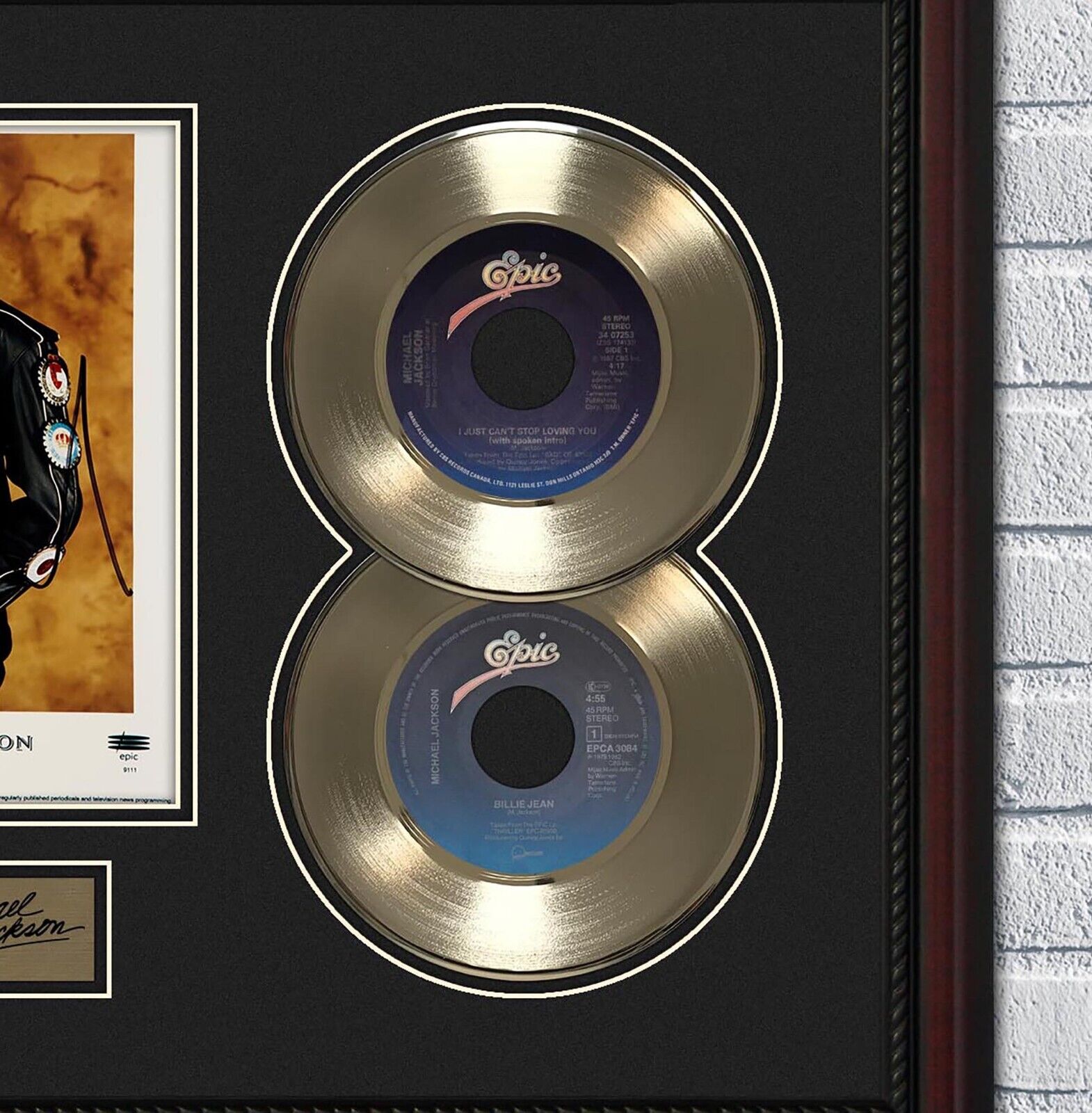 Michael Jackson Framed Gold or Platinum 45 Record w/ Reproduction
