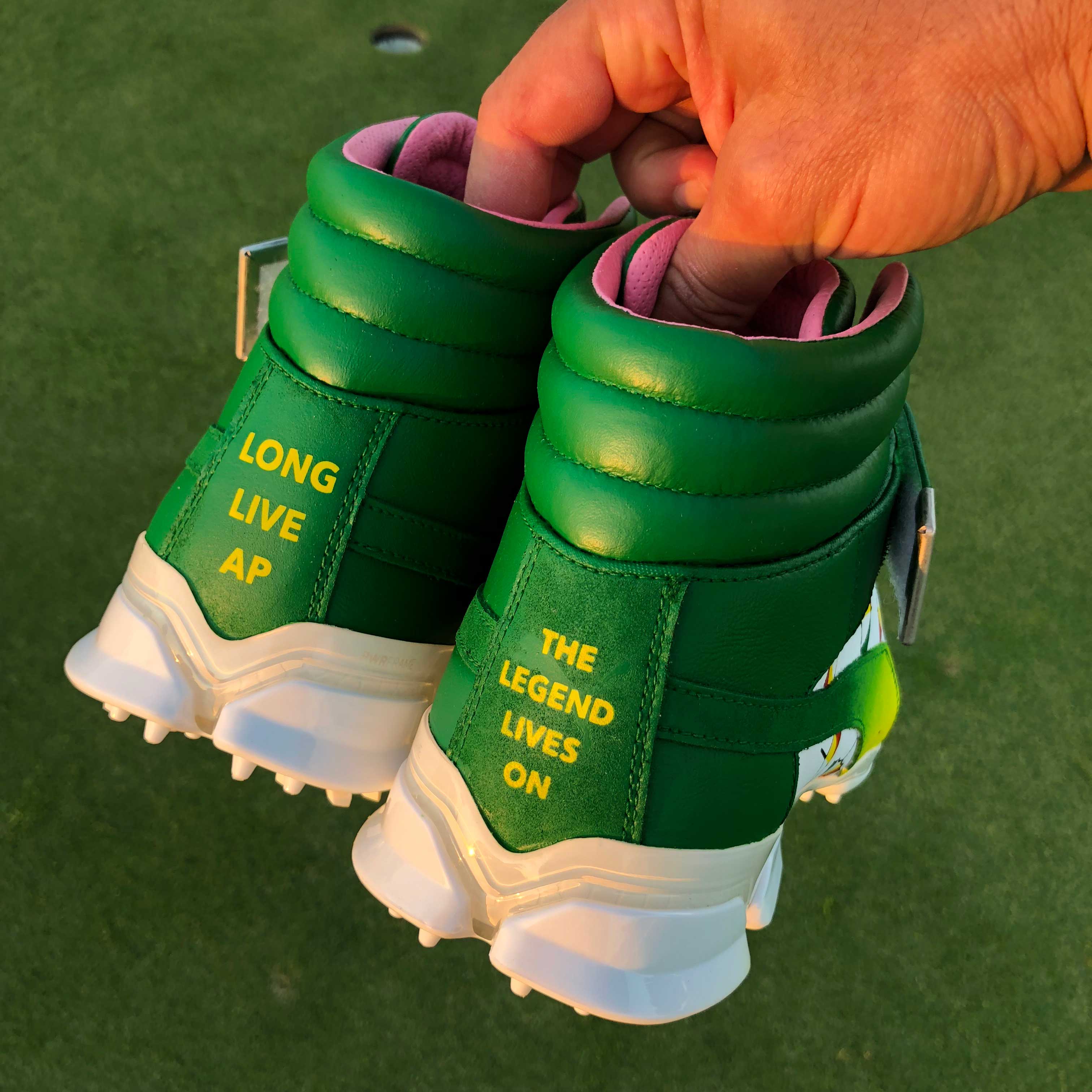 rickie fowler arnold palmer hi-tops heel