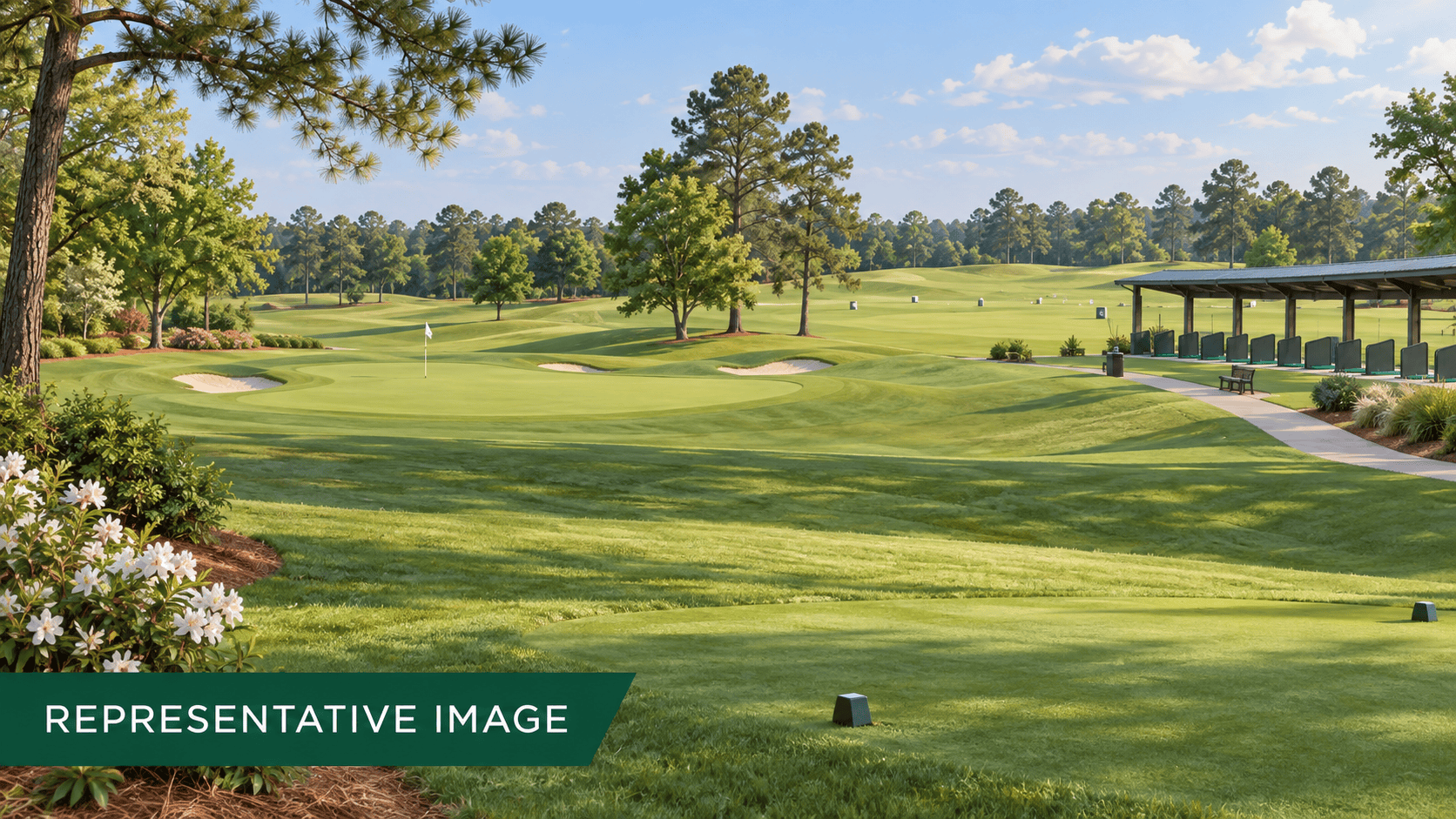 Representative illustration of a renovated public golf course