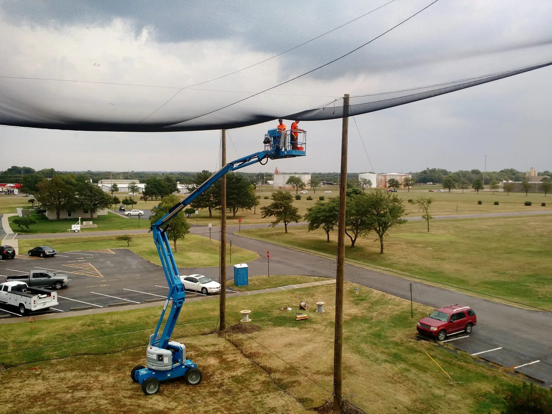 Installing Enclosed Drone Netting