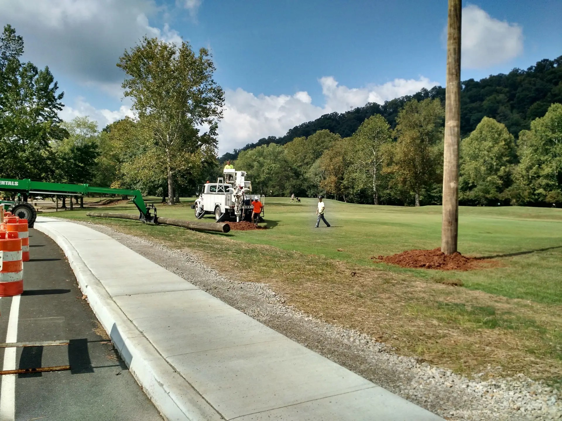 Golf Course Netting Installation