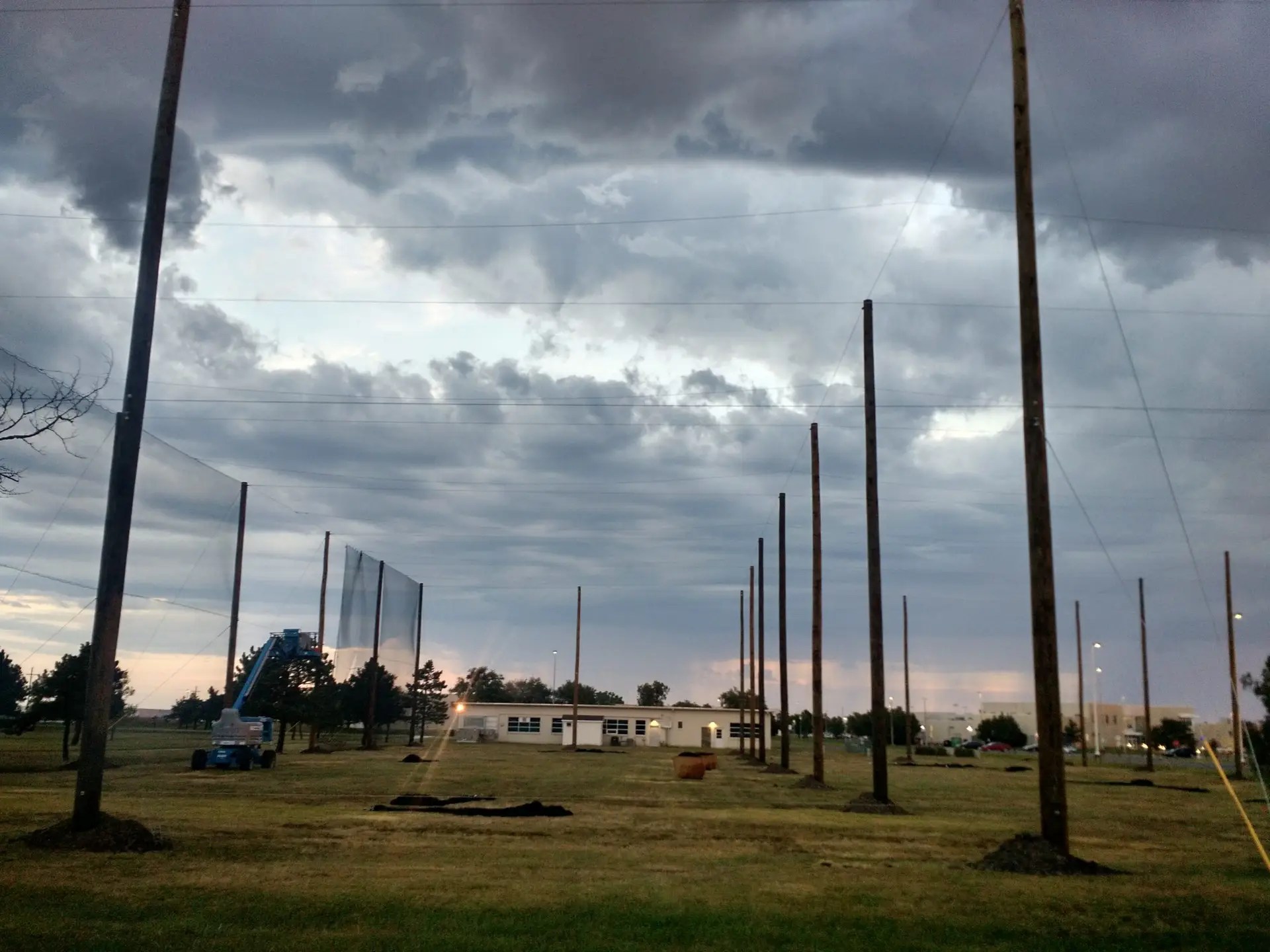 Drone Netting Pavilion Construction