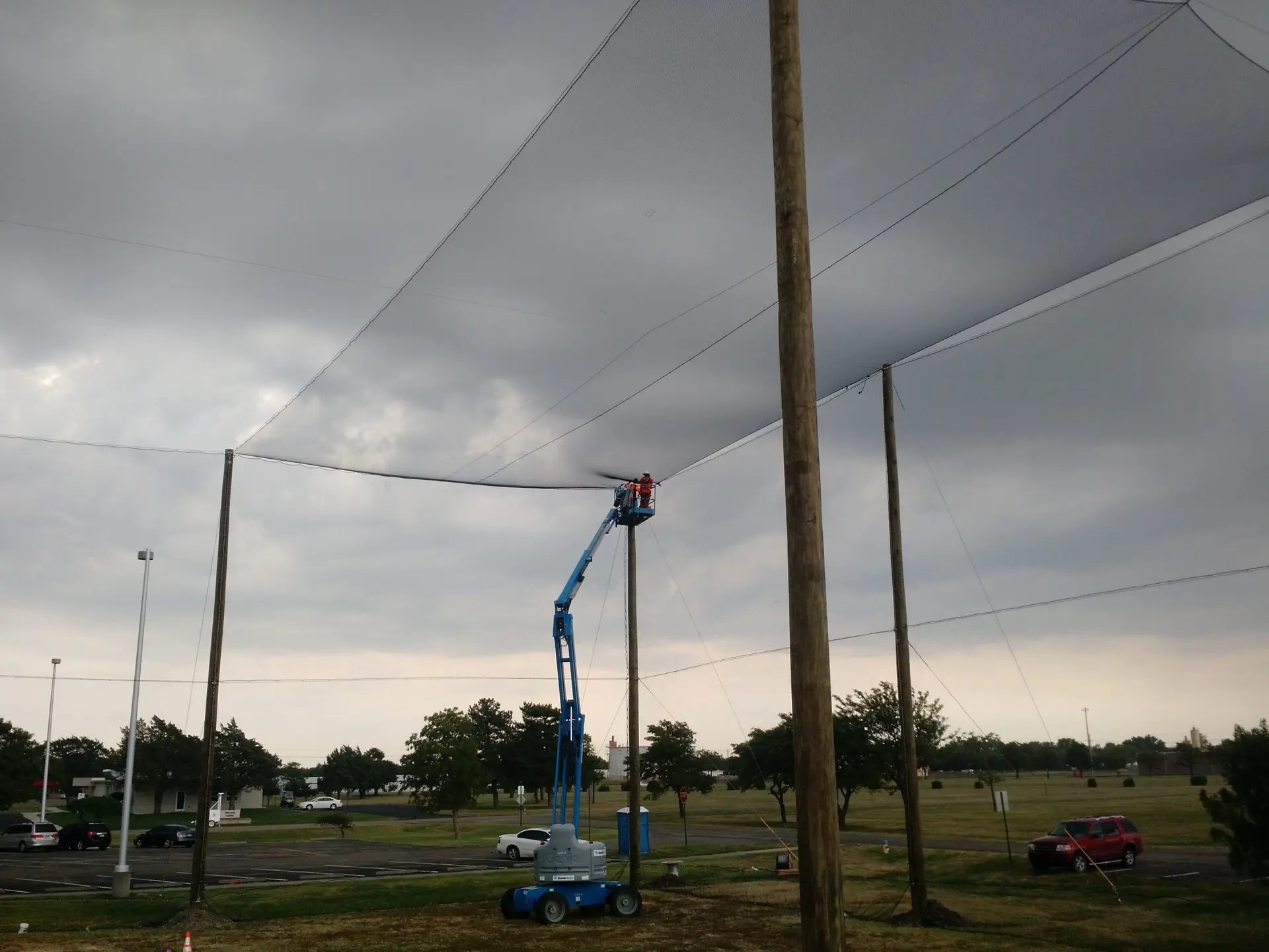 Overhead Netting Installation