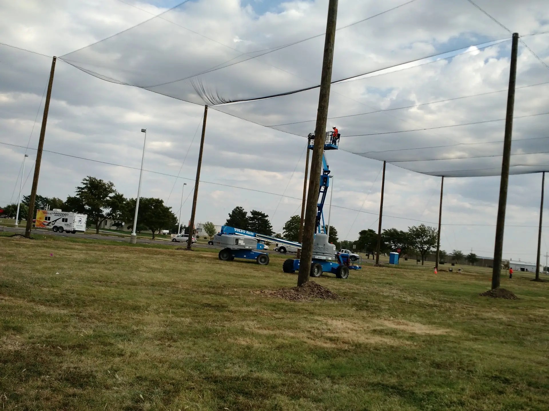 50' High 300' Long Netting Enclosure
