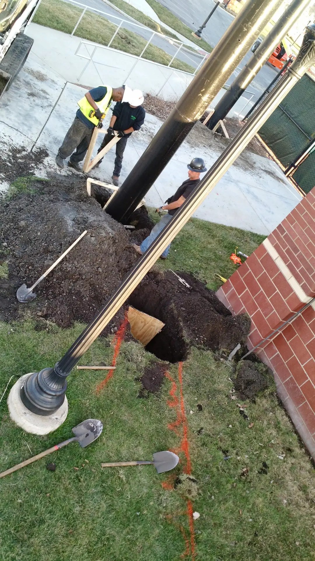 Netting Support Pole Install