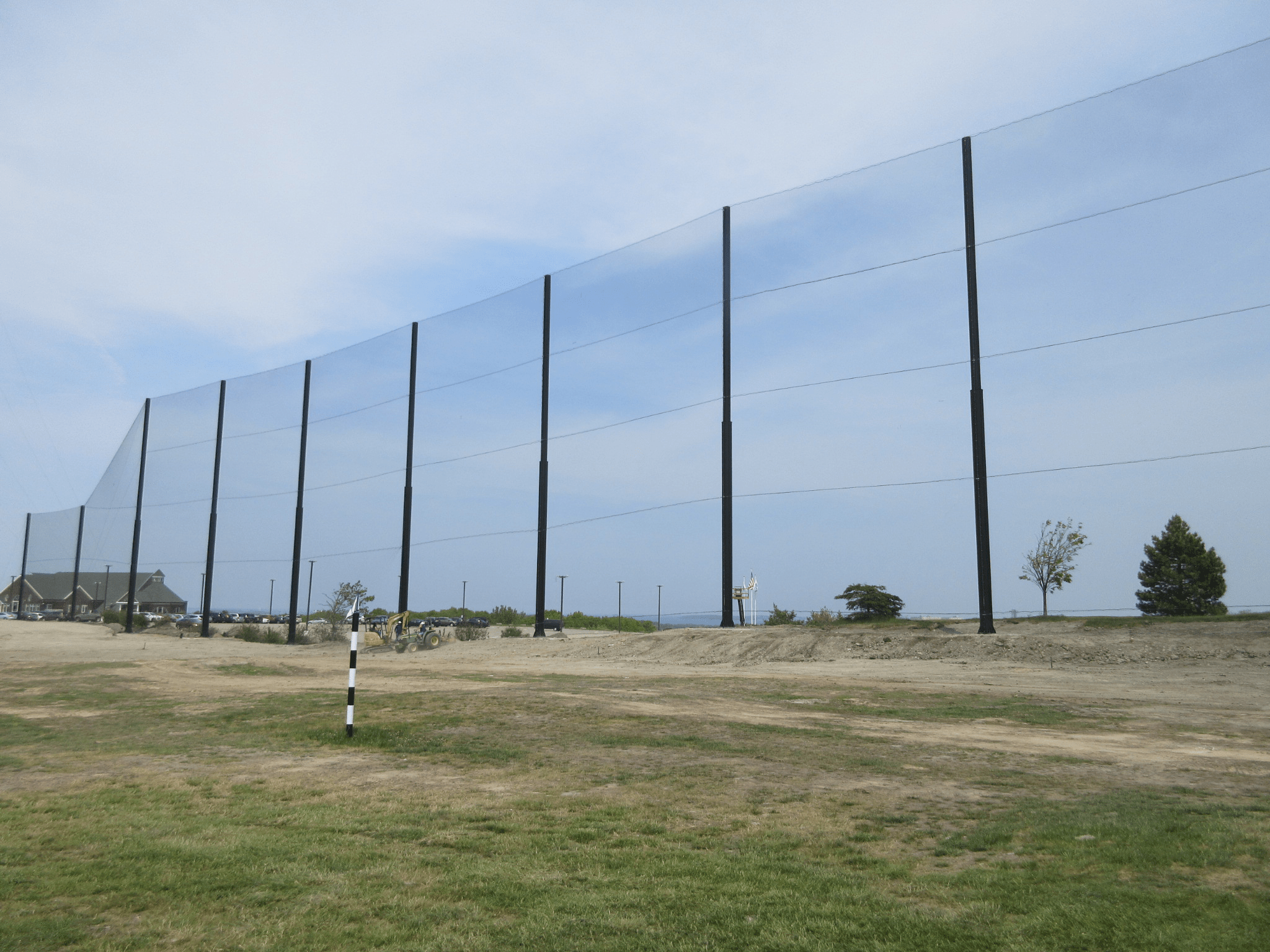 Completed range netting installation
