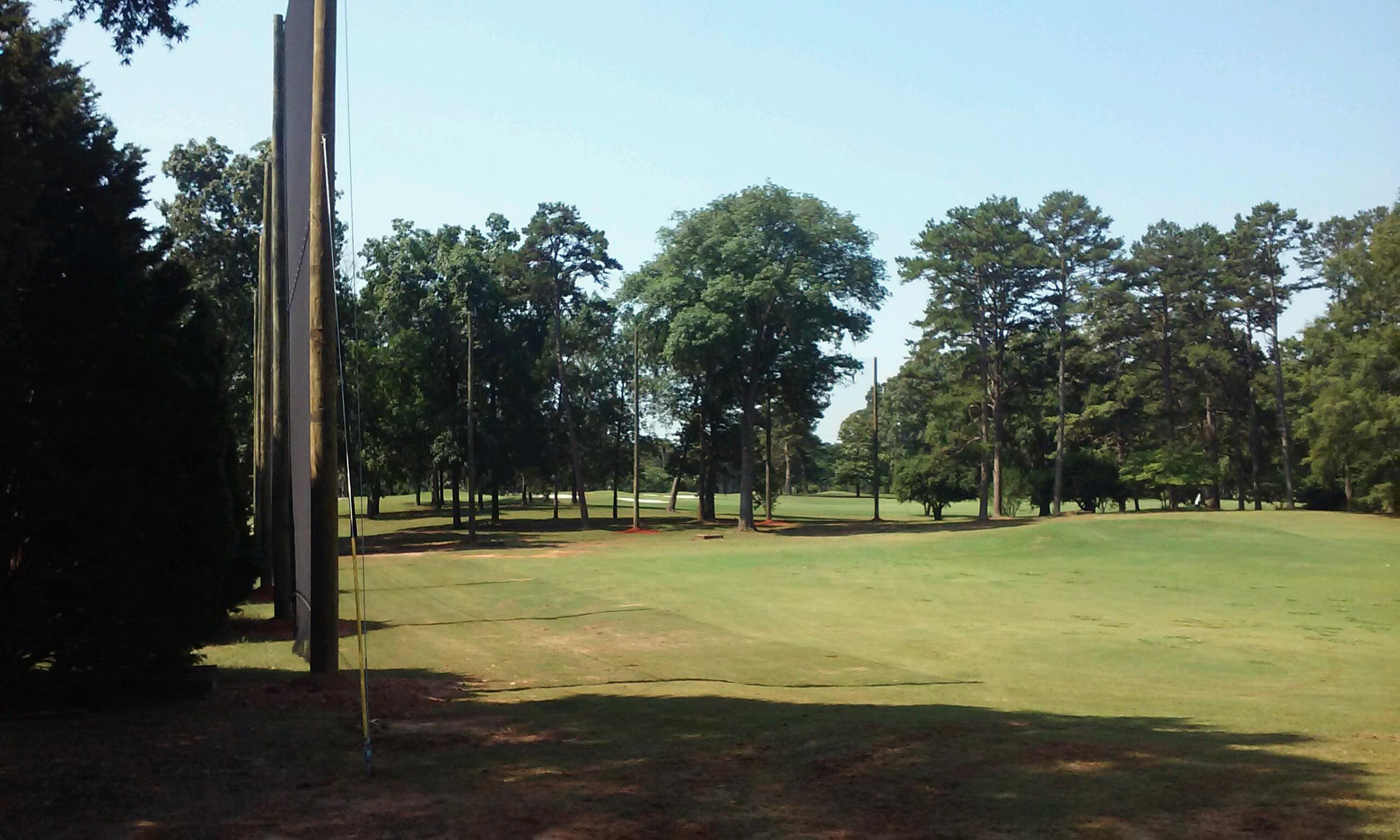 50' High Golf Netting Installation