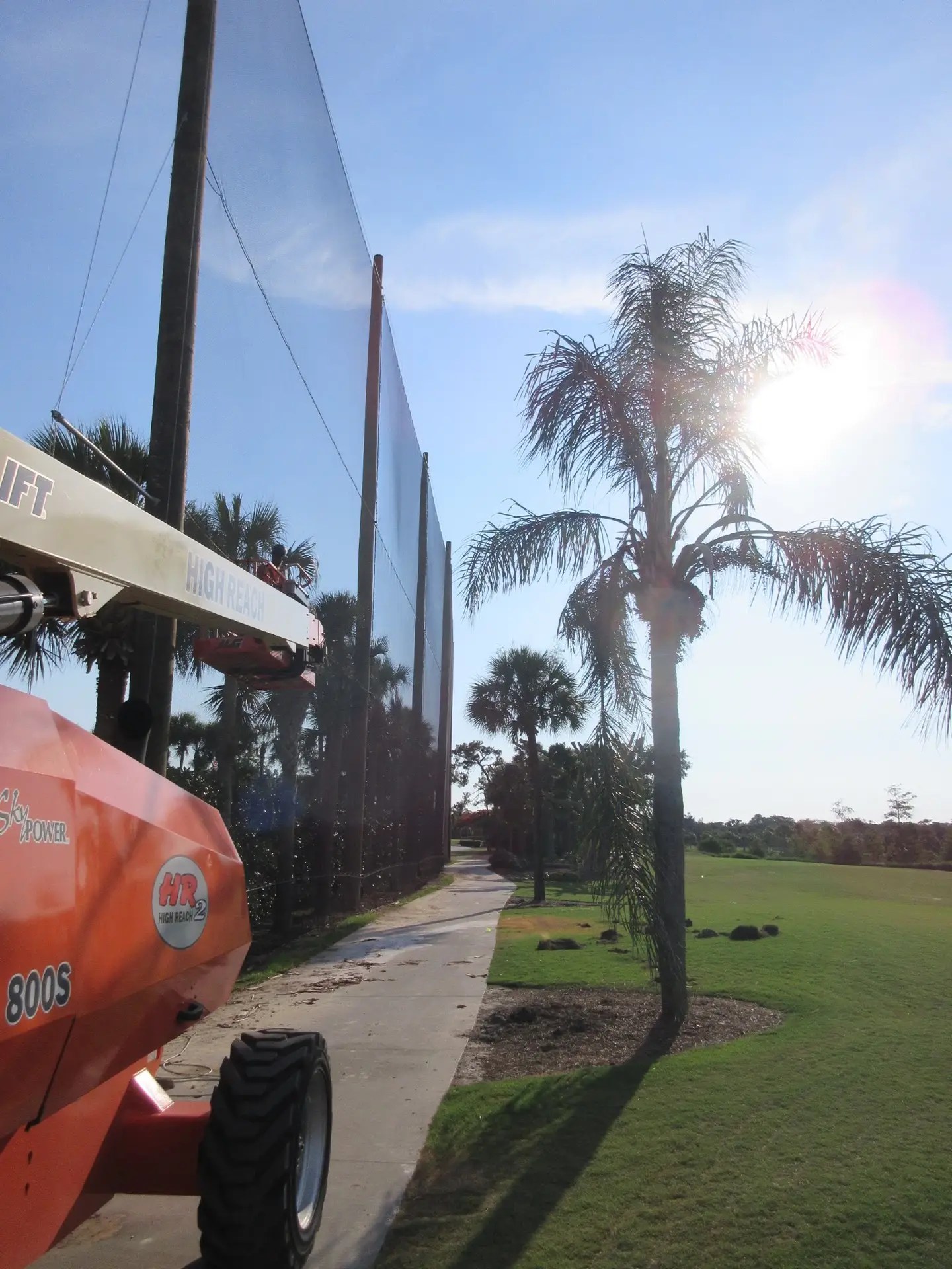 Protective Netting for Golf Course