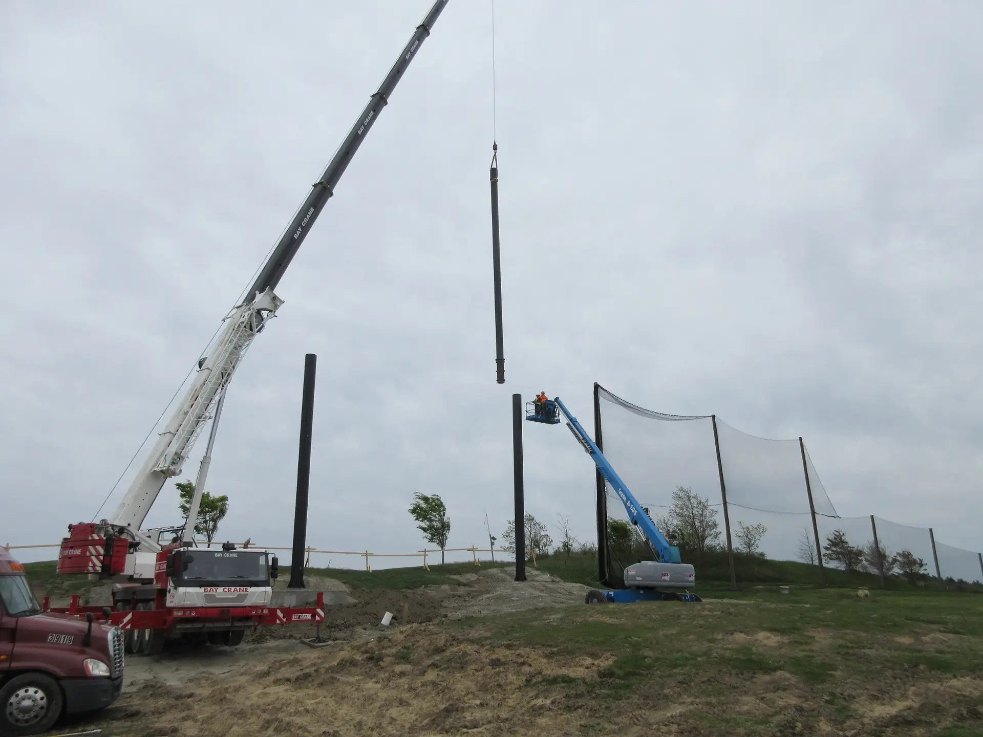 Steel pole extension installation