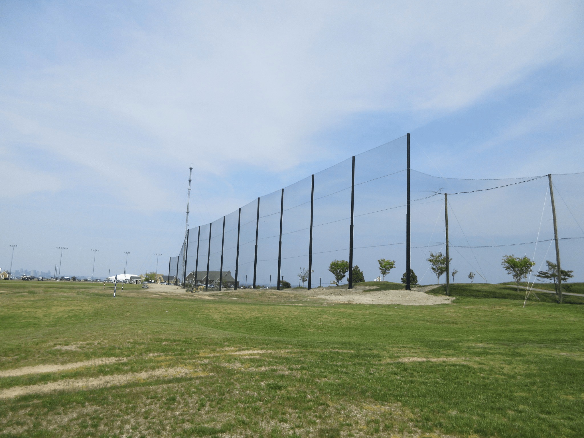 Completed Golf Driving Range Netting Installation