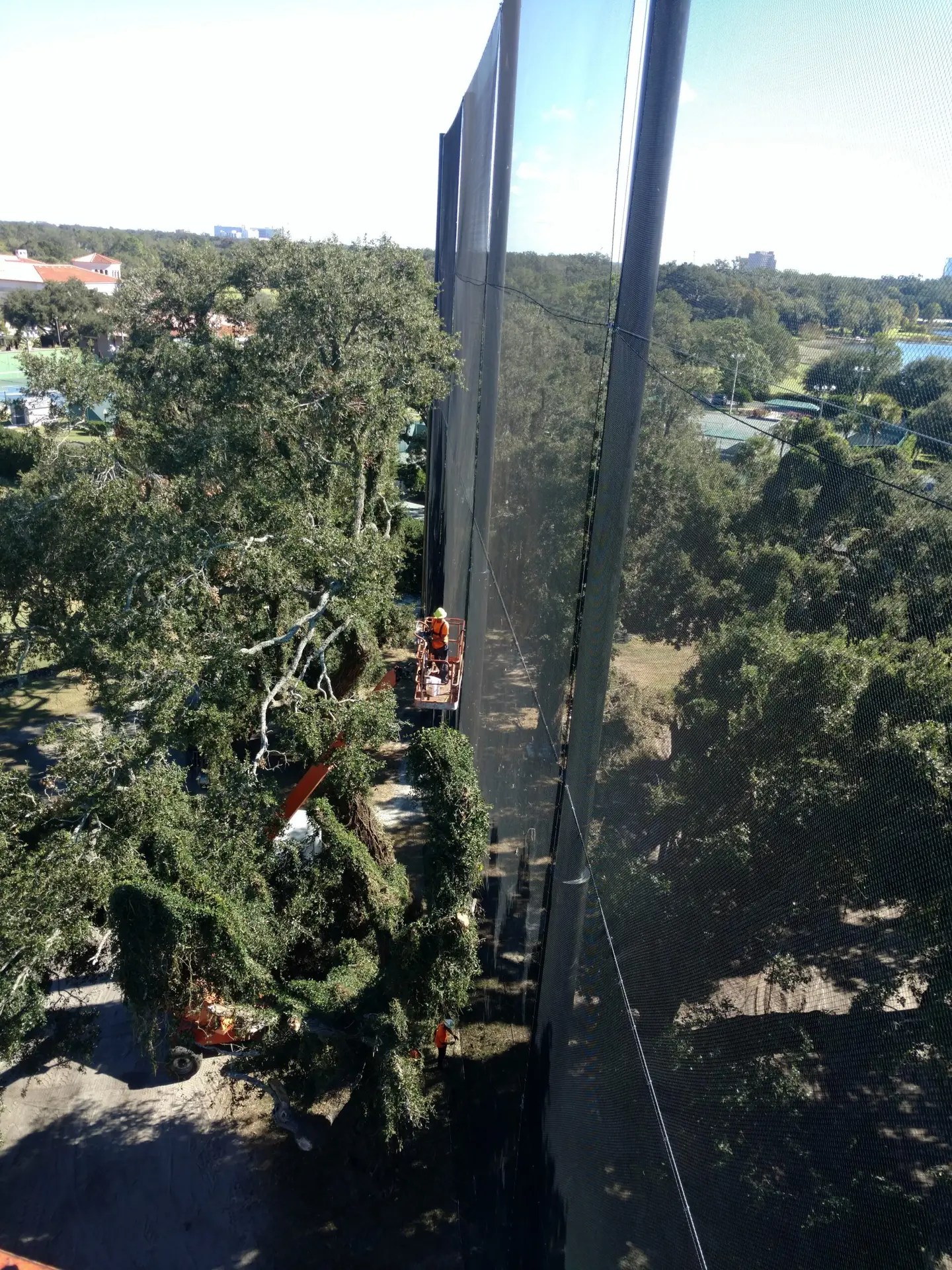 108′ Steel Golf Barrier Netting Structure – Country Club of Orlando