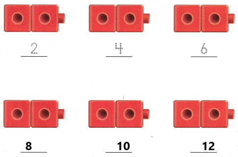 Texas Go Math Grade 1 Lesson 10.3 Answer Key Skip Count by Twos e1