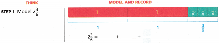 Texas Go Math Grade 4 Lesson 3.6 Rename Fractions and Mixed Numbers 1