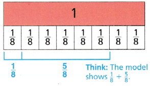 Texas Go Math Grade 4 Lesson 5.2 Add Fractions Using Models 2