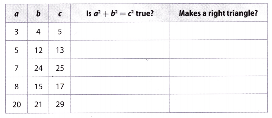 Texas Go Math Grade 8 Lesson 8.2 Answer Key Converse of the Pythagorean ...